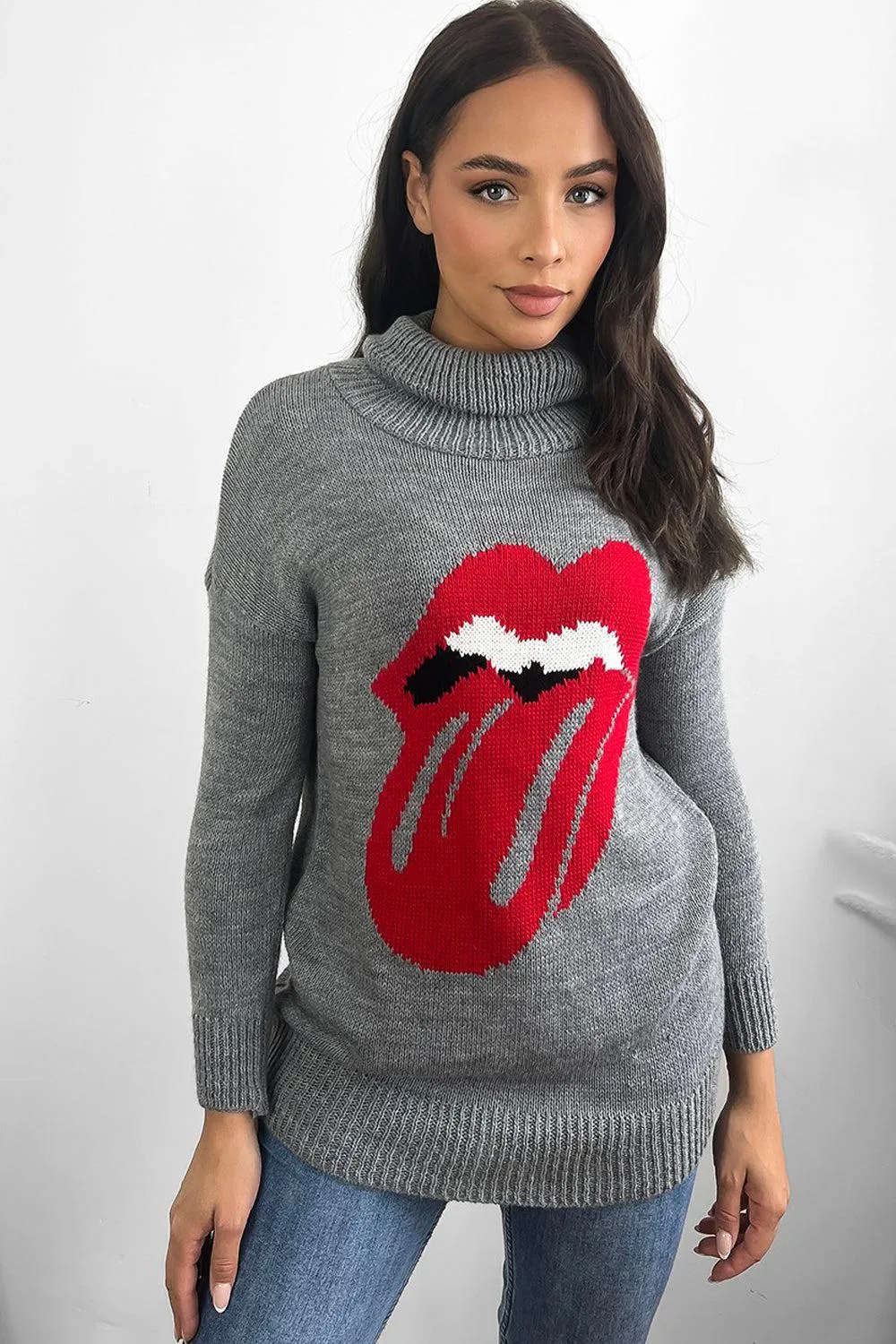 Rock-n-Roll Logo High Neck Jumper