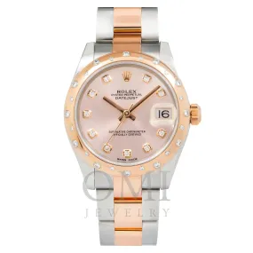 Rolex Lady-Datejust 178341 31MM Rose Gold Diamond Dial And Bezel With Two Tone Jubilee Bracelet