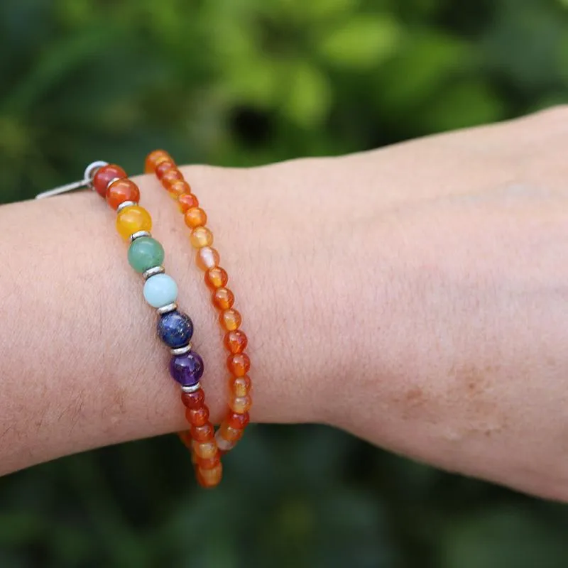 Sacral Chakra Carnelian Wrap Bracelet