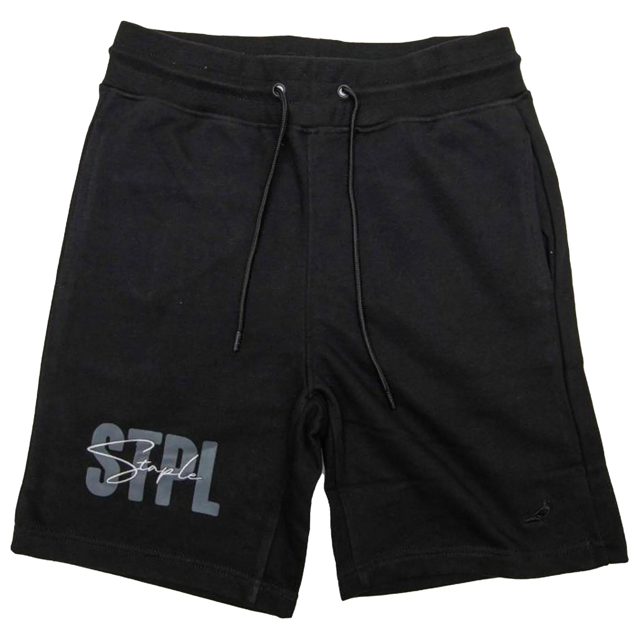 SCRIPT EMBROIDERED SWEATSHORT (BLACK)