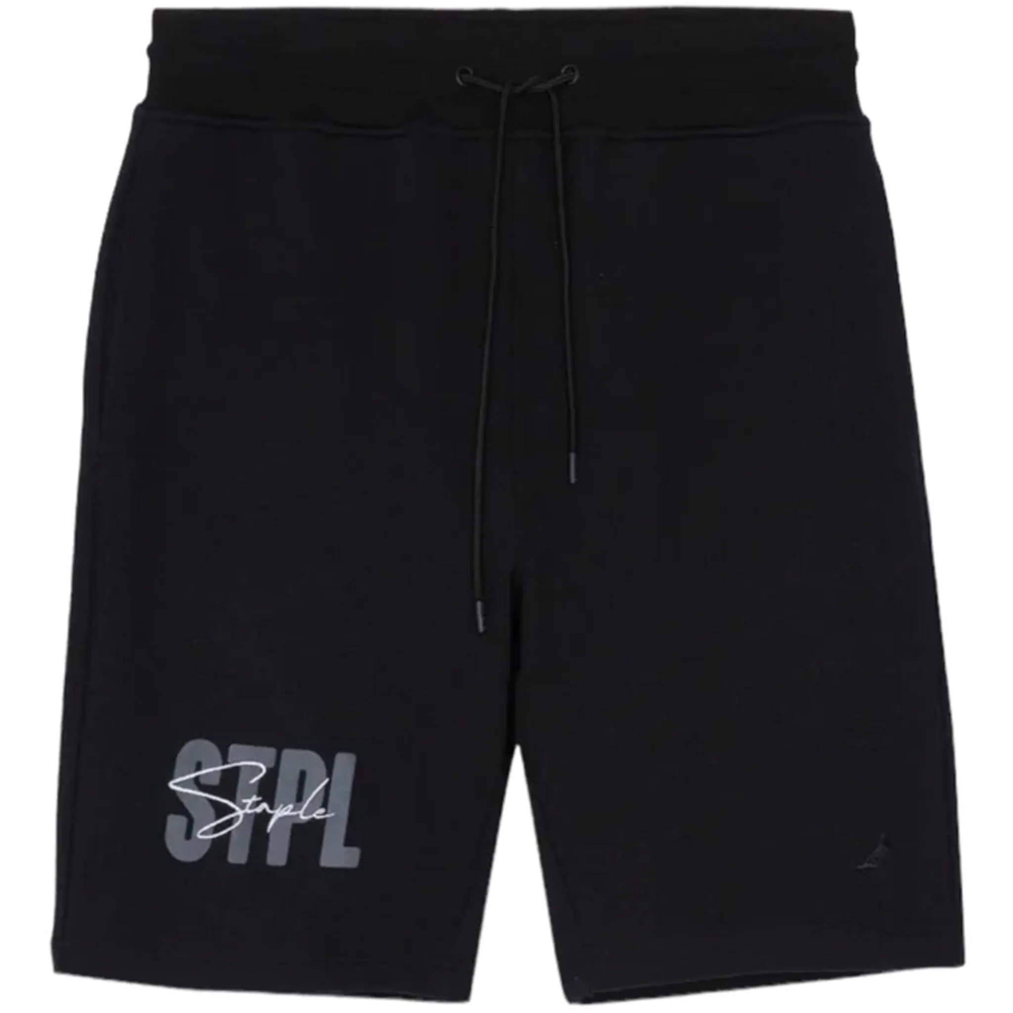 SCRIPT EMBROIDERED SWEATSHORT (BLACK)