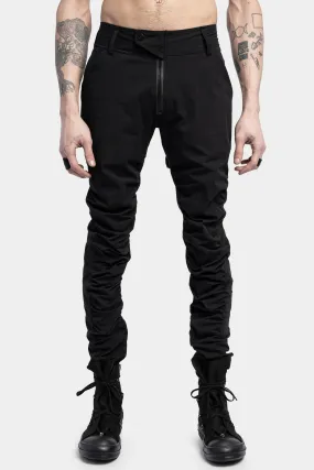 Seersucker Cotton Slim Recoil Trousers