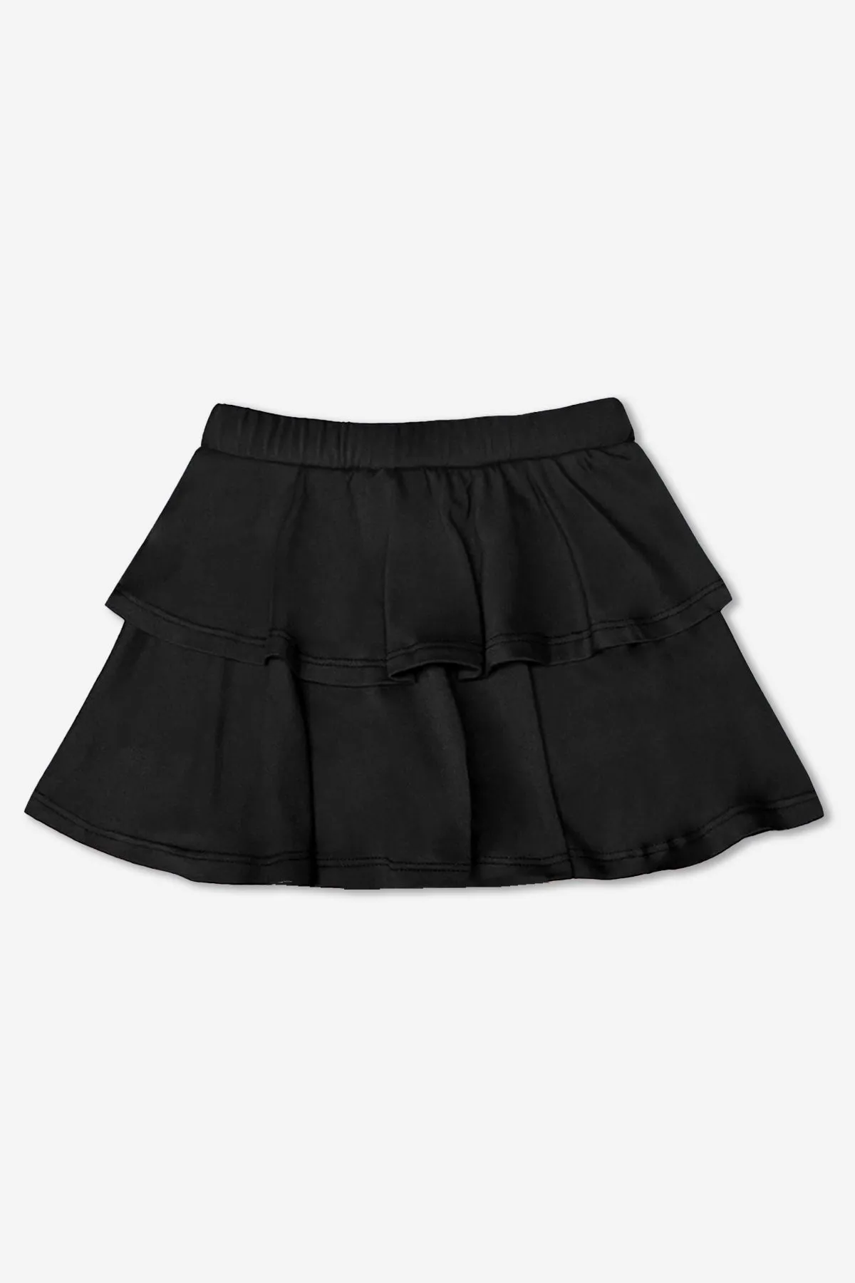 Simply Soft Double Ruffle Skort - Black