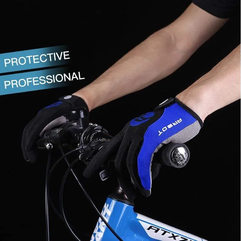 Summer Bicycle Full Finger Cycling Bike Gloves Absorbing Sweat for Men and Women Bicycle Riding Outdoor Sports Protector