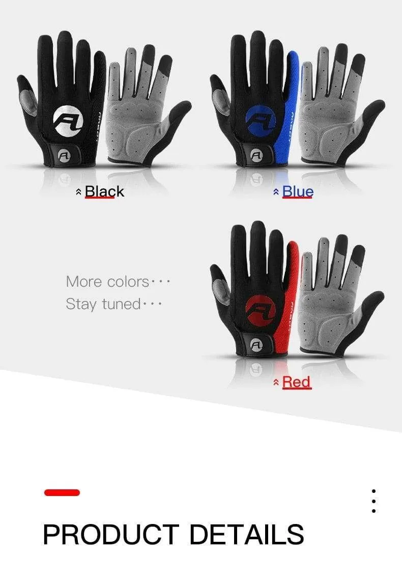 Summer Bicycle Full Finger Cycling Bike Gloves Absorbing Sweat for Men and Women Bicycle Riding Outdoor Sports Protector