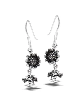 Sunflower & Bee Dangles