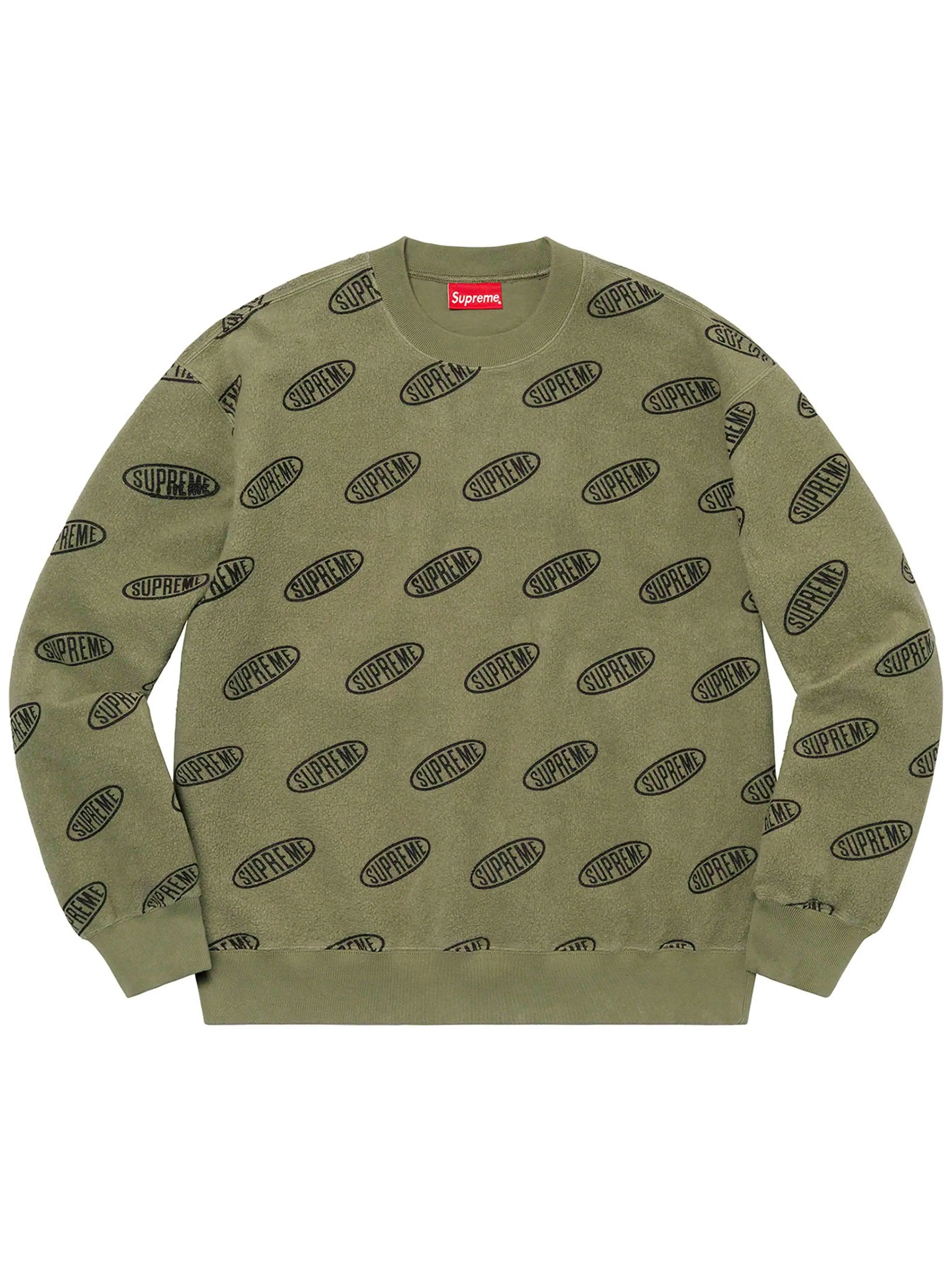 Supreme Liner Crewneck Light Olive [SS21]