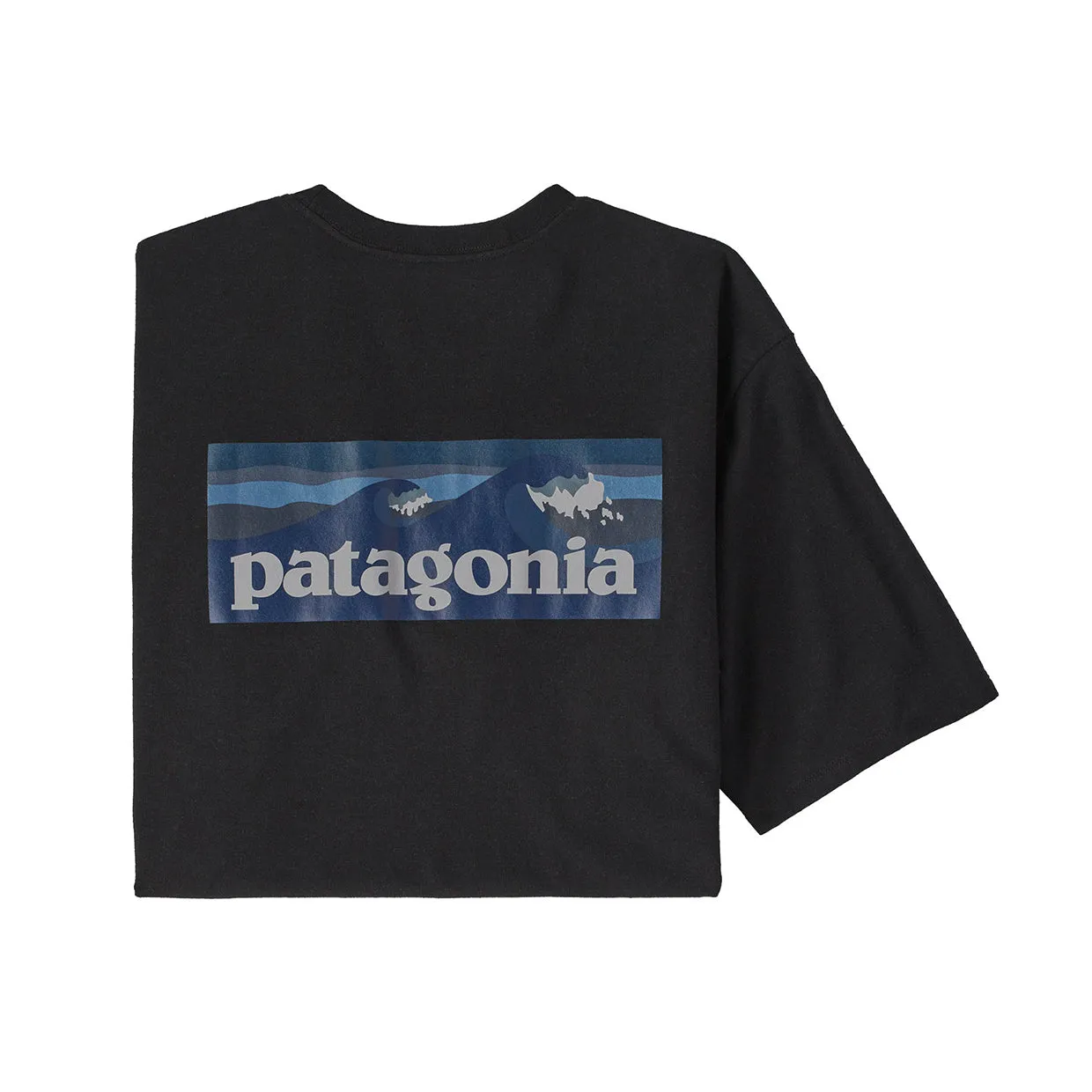 T-shirt Patagonia Men's Boardshort Logo Pocket Nero