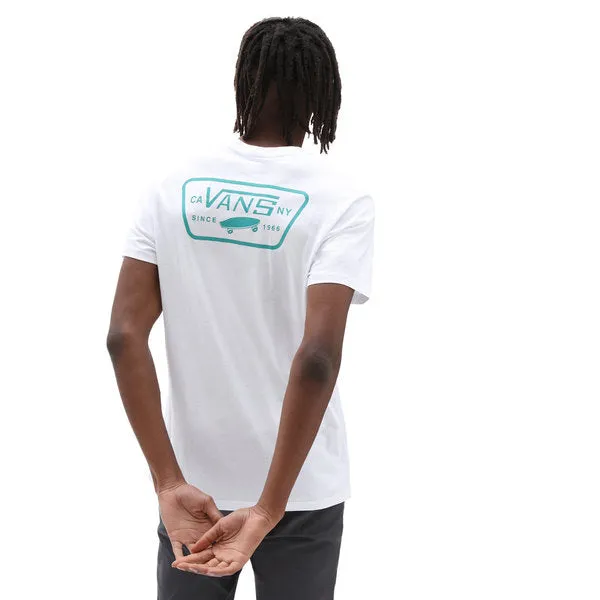 T-Shirt Vans Full Patch Back SS White-Porcelain Green