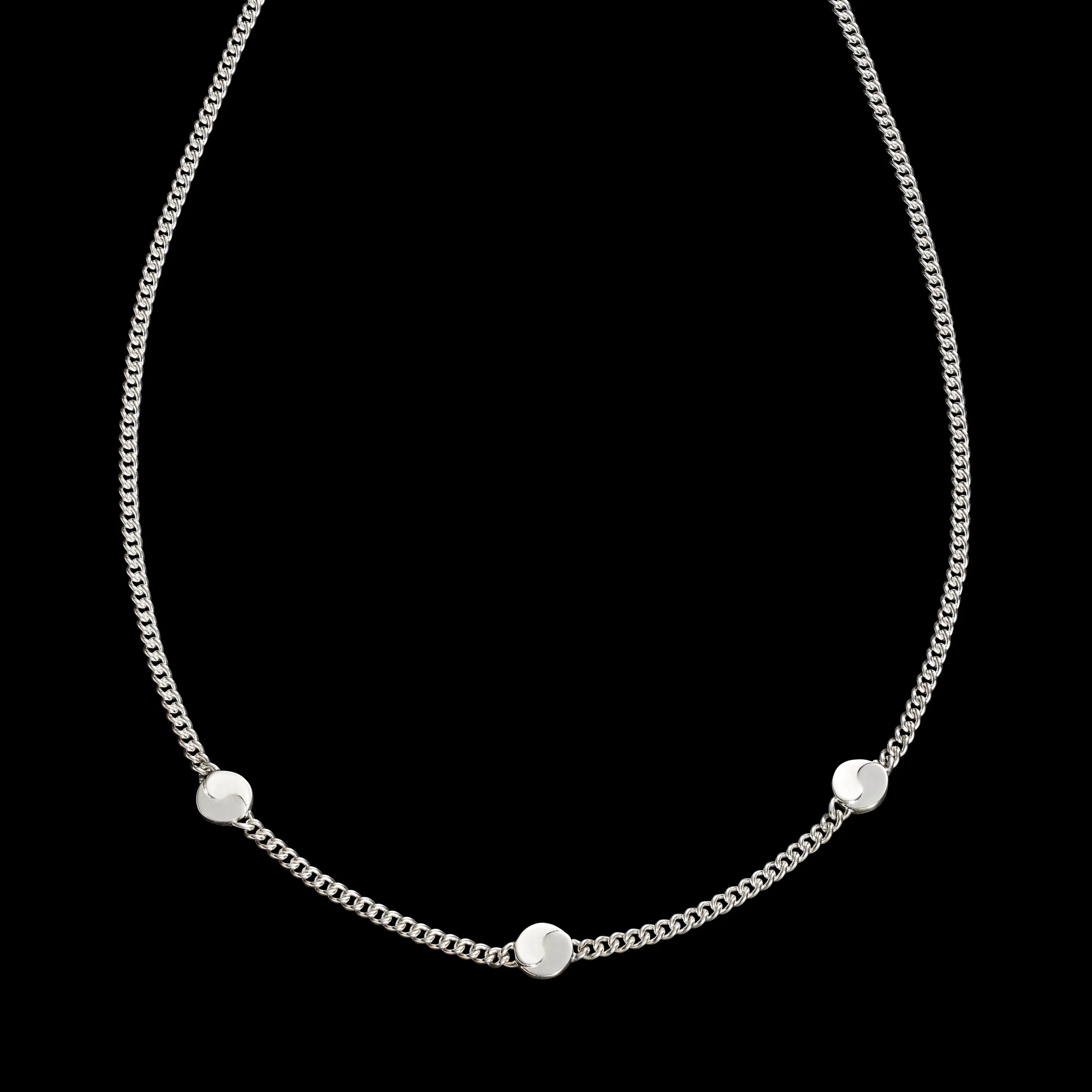 Taegeuk Peace Necklace - Sterling Silver - 18