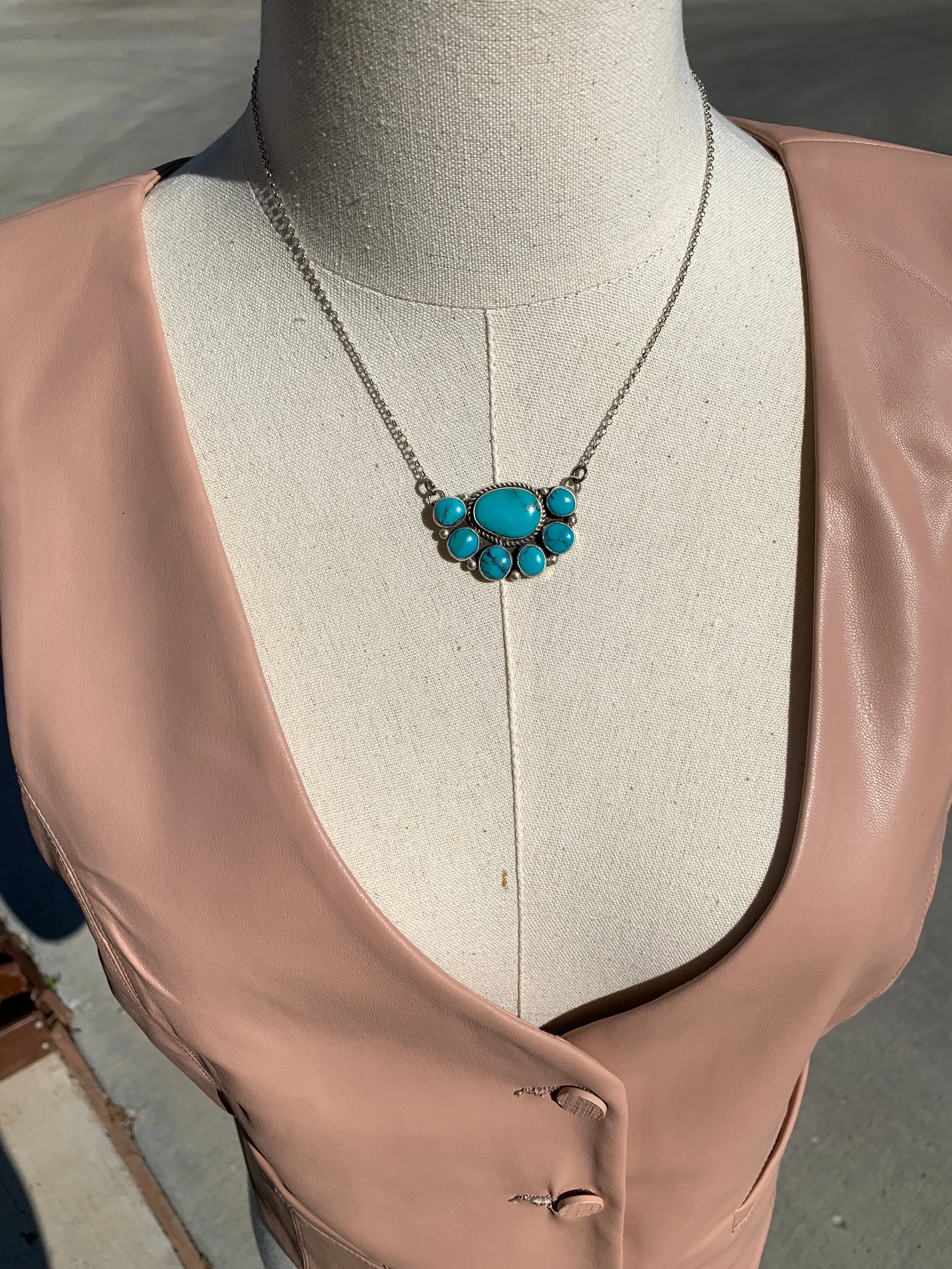 The Blue Half Cluster Necklace #6