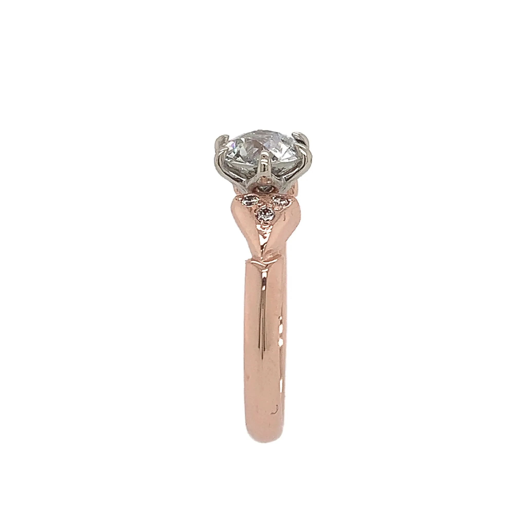 The Flora Gatsby- 1.1ct Old European Cut diamond & 14k Rose Gold