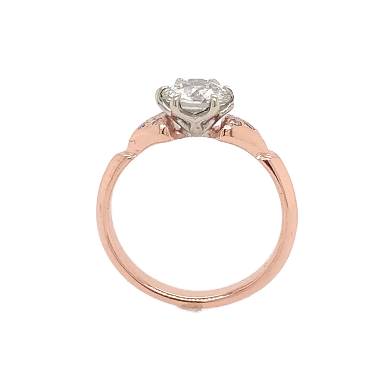 The Flora Gatsby- 1.1ct Old European Cut diamond & 14k Rose Gold