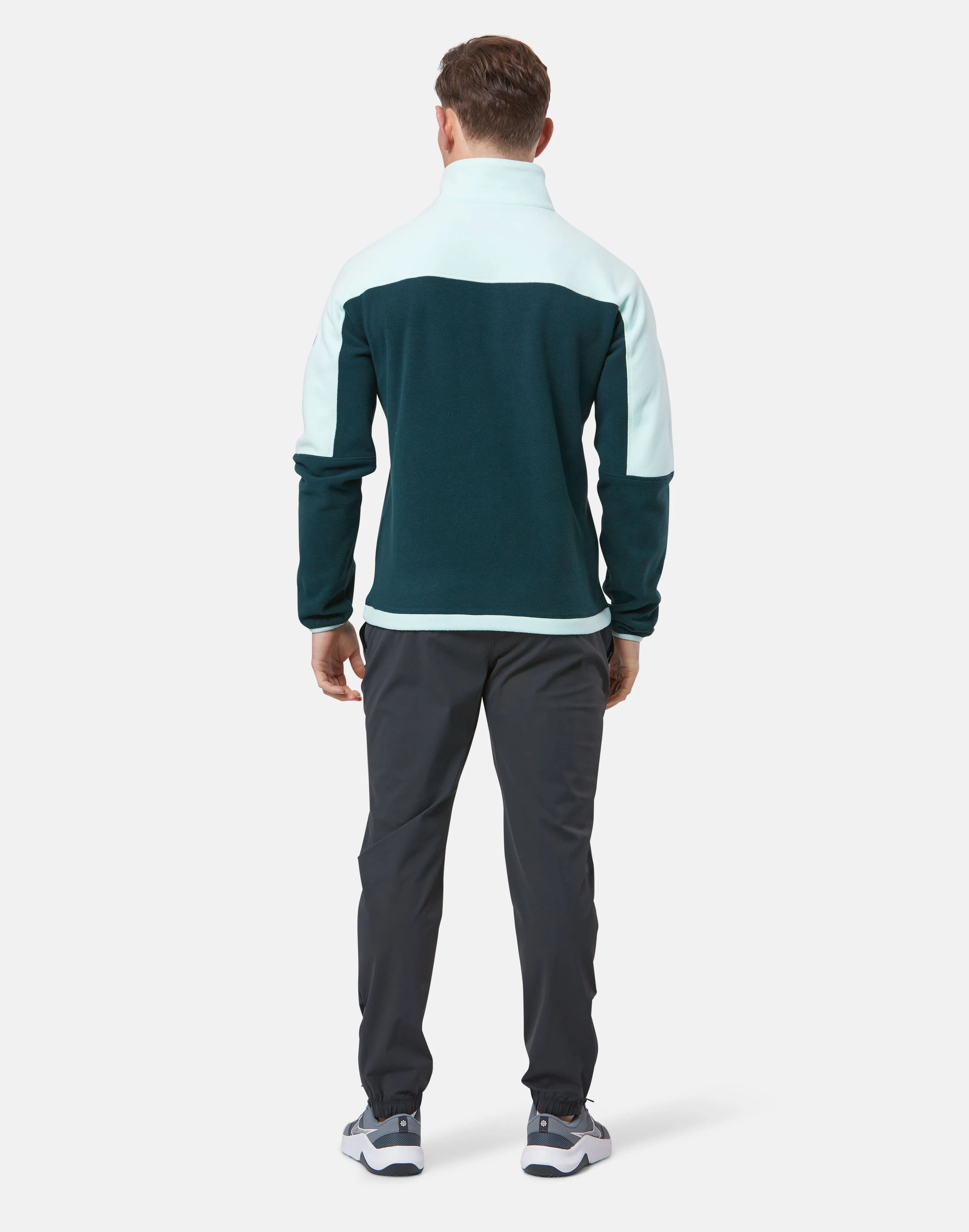 Unisex Half Zip Polar Fleece in Sea Green