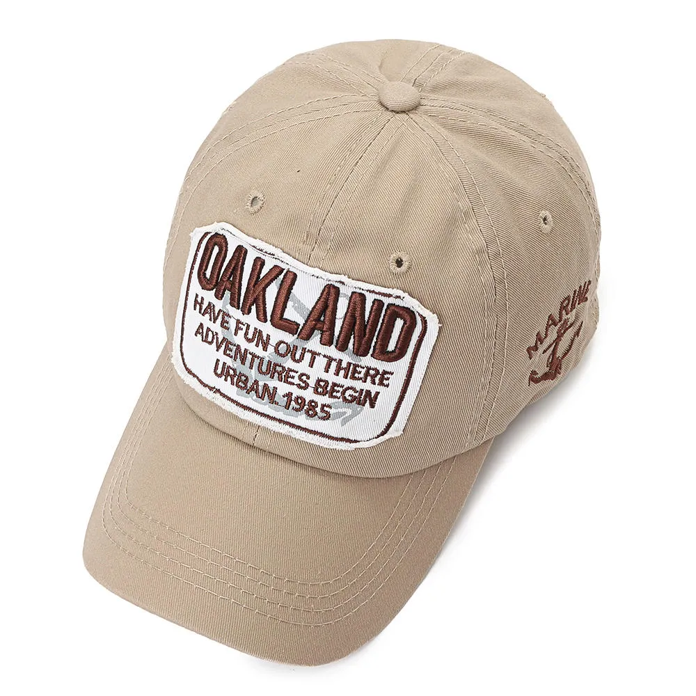 Unisex Summer Outing Sunshine Trend Baseball Cap Wild Oakland Embroidered Outdoor Sunshade  Cap