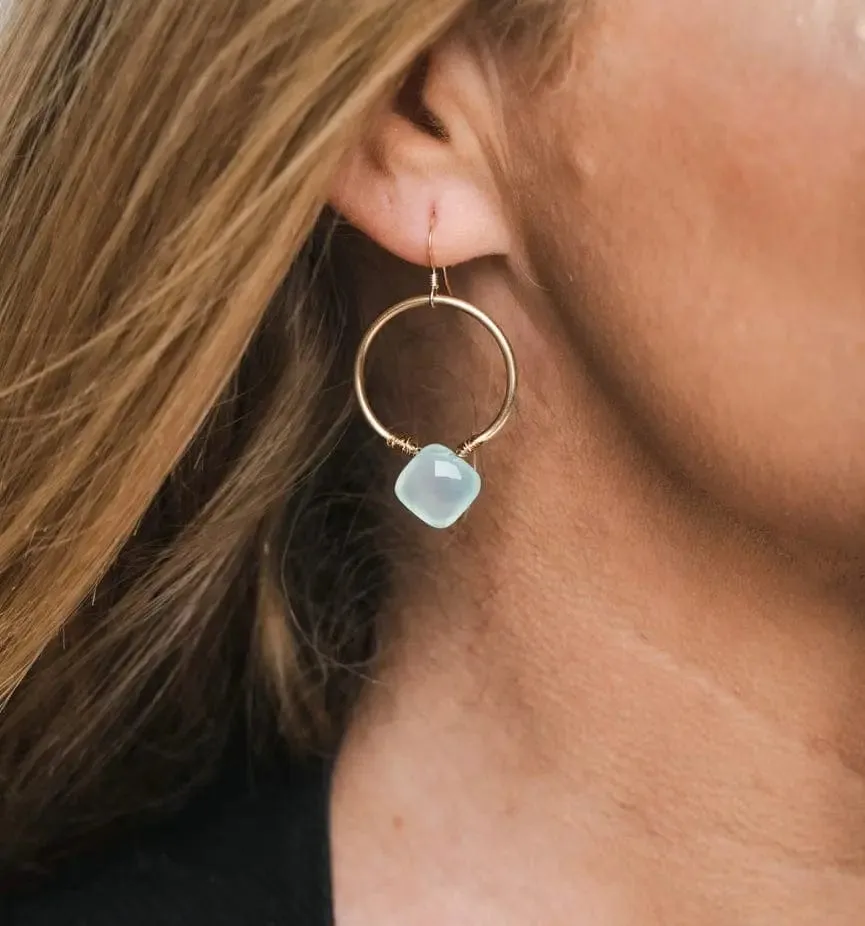 Unlimited Gemstone Shield Earrings