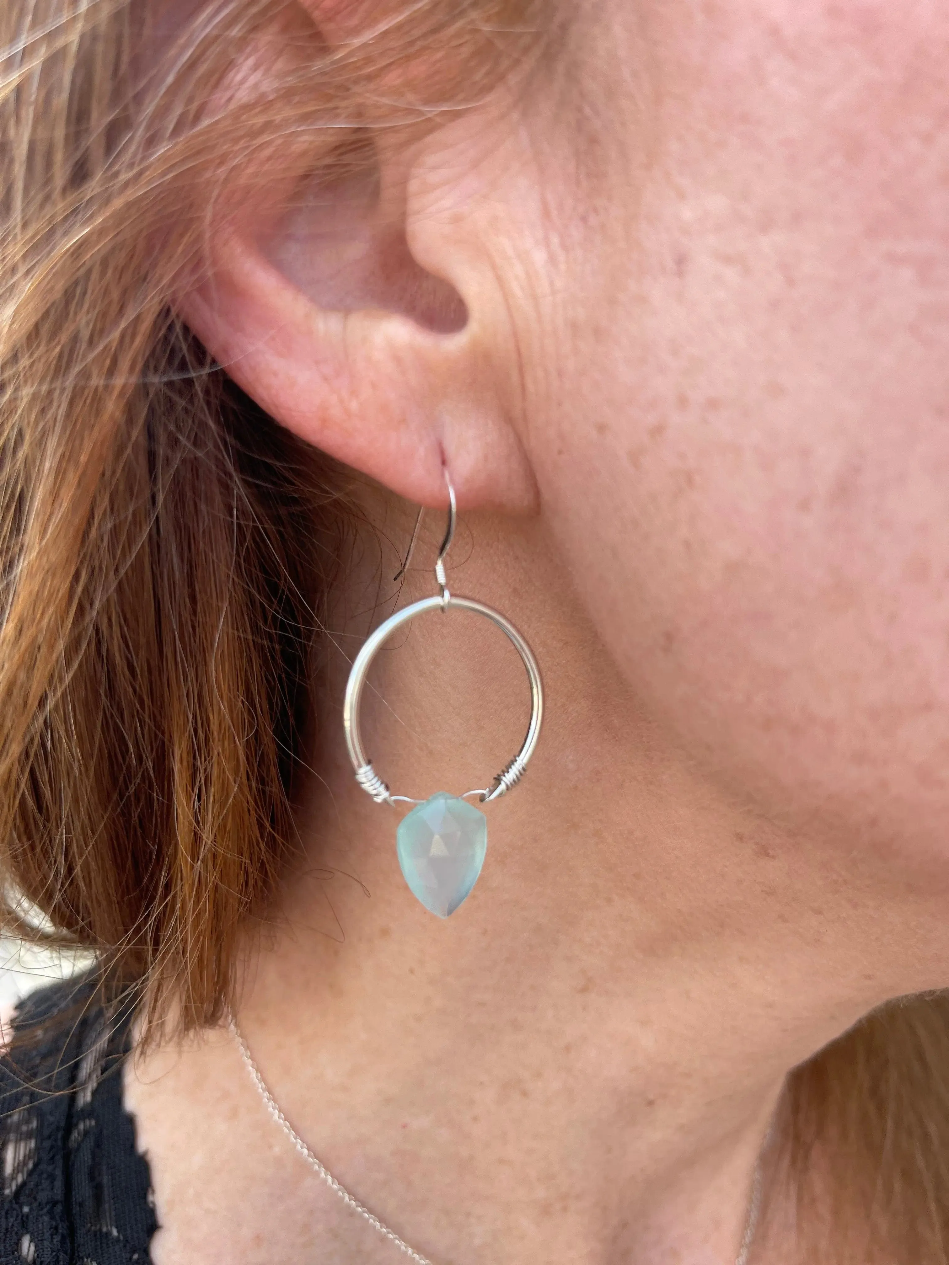 Unlimited Gemstone Shield Earrings