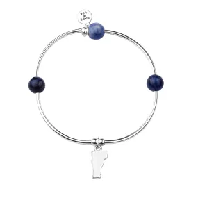 Vermont | Bangle Charm Bracelet | Sodalite - Inner Peace