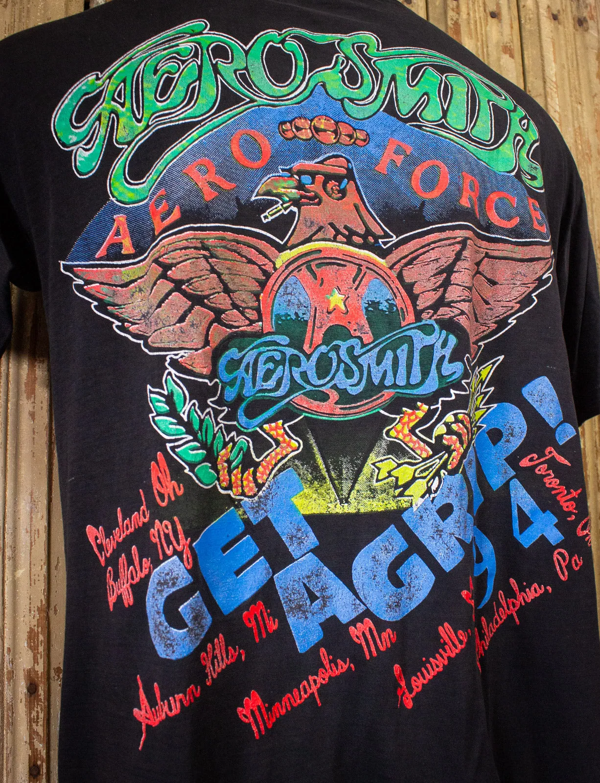 Vintage Aerosmith Get A Grip Parking Lot Concert T Shirt 1994 Black XL