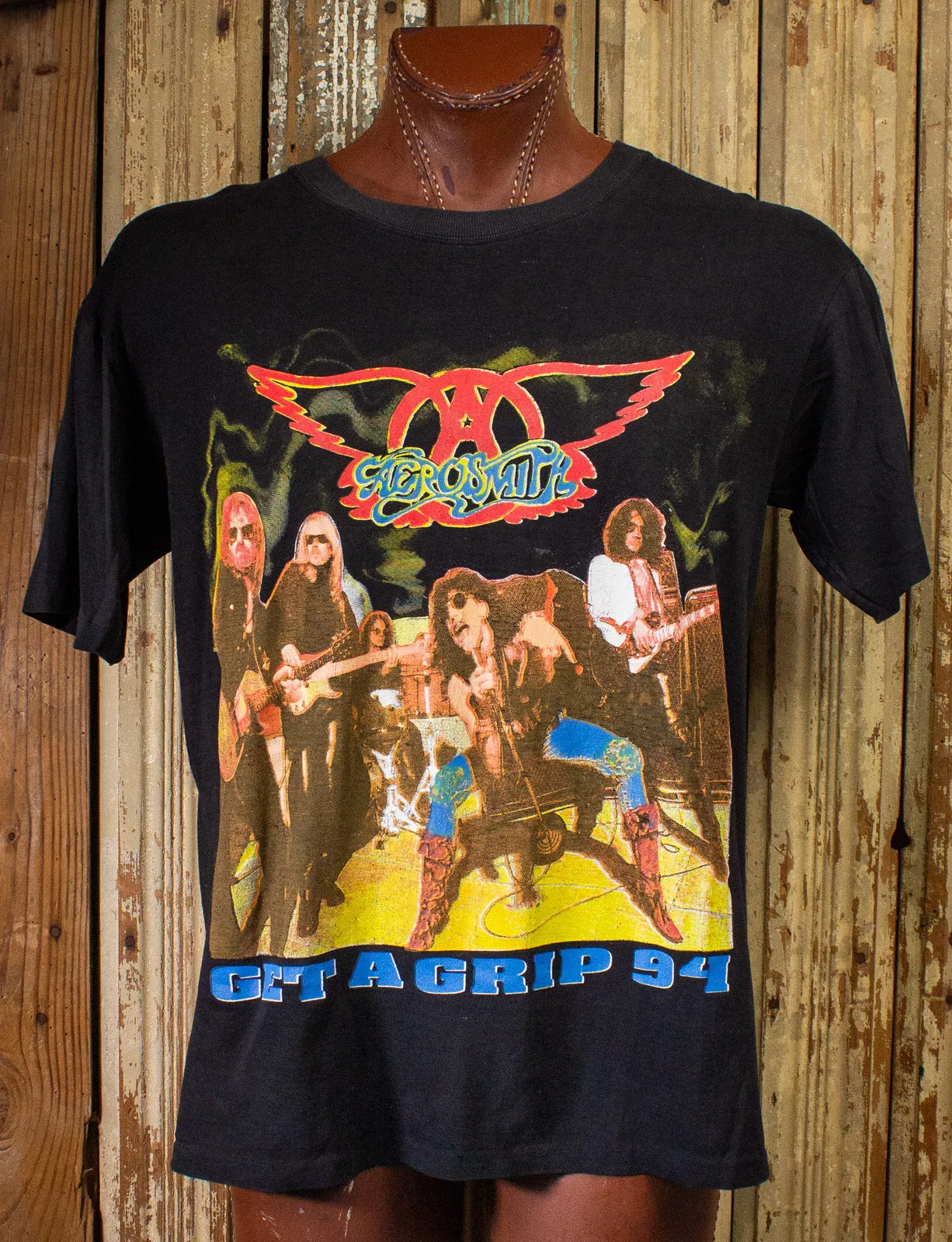 Vintage Aerosmith Get A Grip Parking Lot Concert T Shirt 1994 Black XL