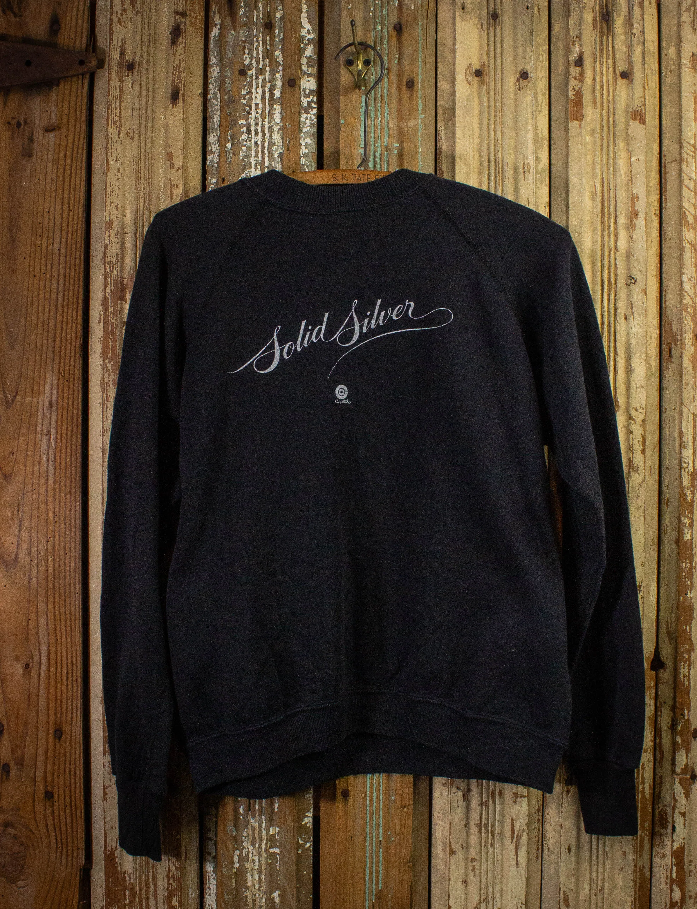 Vintage Quicksilver Messenger Service Solid Silver Concert Sweatshirt 1975 Black Medium