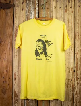 Vintage Robin Trower EnTam Concert T Shirt 1976 Yellow Large