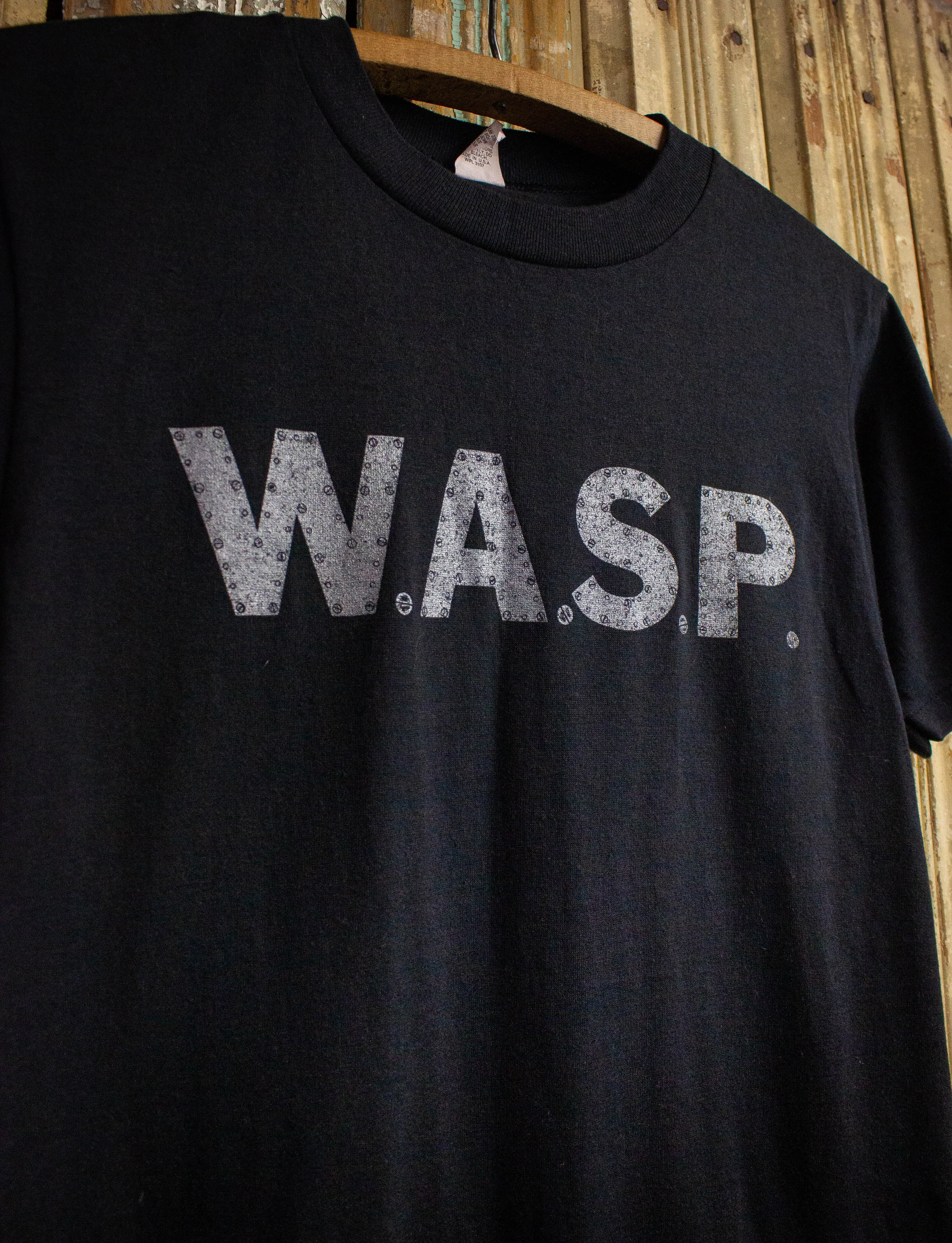 Vintage Wasp I F*ck Like A Beast Concert T Shirt 1984 Black Small