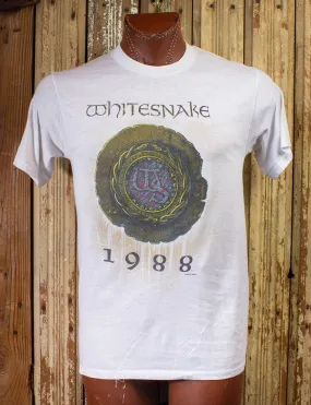 Vintage Whitesnake Tour Concert T Shirt 1988 White Medium