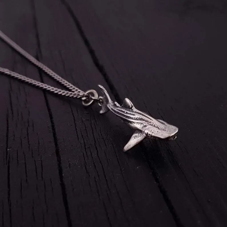 Whale Shark Necklace Solid Sterling Silver