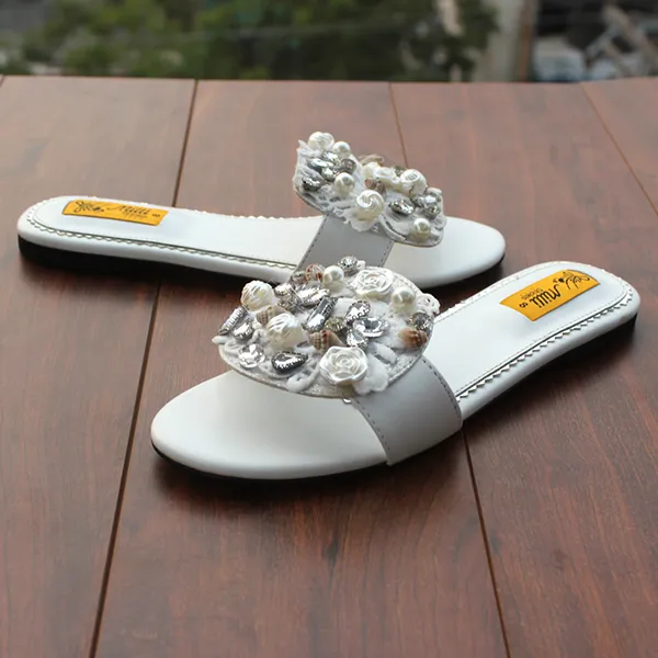 White Slippers for women