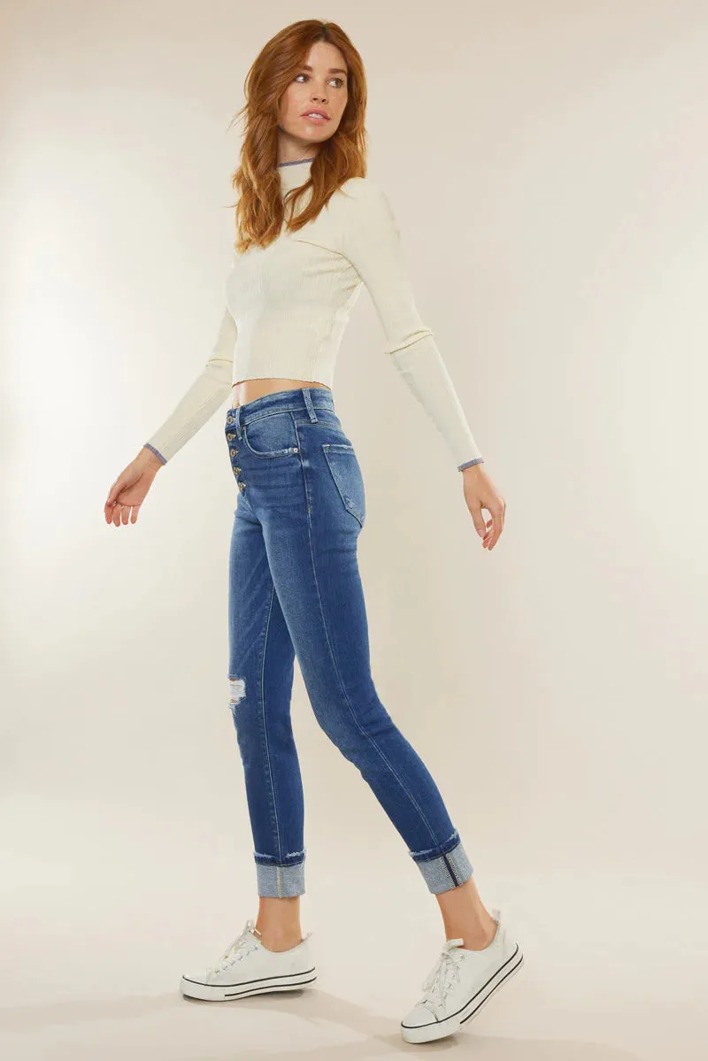 Women's Kancan Sparrow High Rise Cigarette Leg Jeans