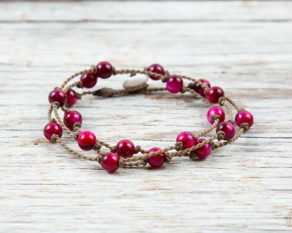 Wrap-0487-Pink Tiger's Eye Round Petite